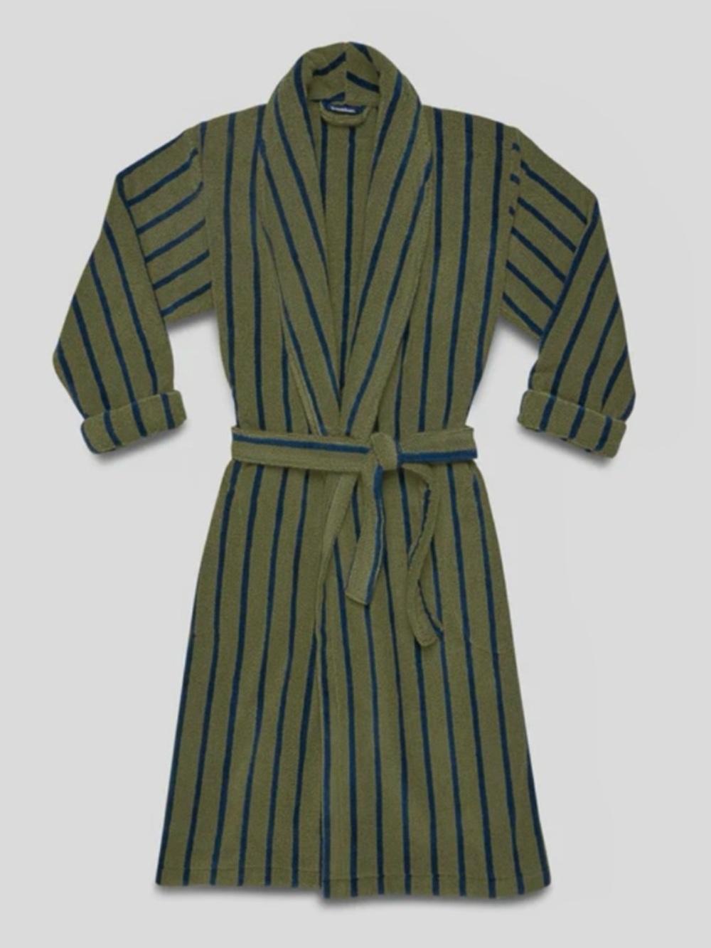 NWT Brooklinen Robe Striped Fresh Moss Super Plush